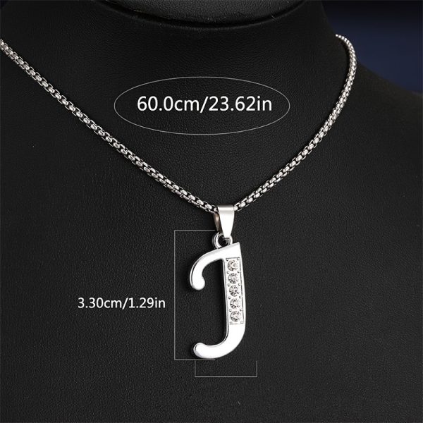 1pc Stylish Stainless Steel Initial Pendant Necklace - Personalize with 26 Letters - Perfect Holiday or Birthday Gift for Her - Image 13