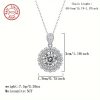 BLOVEMEE Elegant 925 Sterling Silver 5 Carat Moissanite Snowflake Pendant Necklace, Luxury Fine Jewelry for Women, Ideal for Wedding, Banquet, Anniversary, Valentine's, Christmas Gift - Image 4