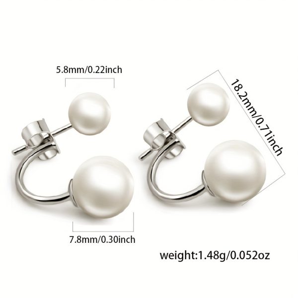 Elegant Freshwater Pearl Stud Earrings - Hypoallergenic 925 Sterling Silver, Delicate Vintage Style, Durable, Comfortable, Perfect for Sensitive Skin, Everyday Wear, and Special Occasions - Image 5