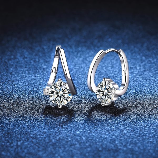 Moissanite Twisted 925 Sterling Silver D Color Earrings, Hypoallergenic, Christmas And New Year Gifts - Image 10
