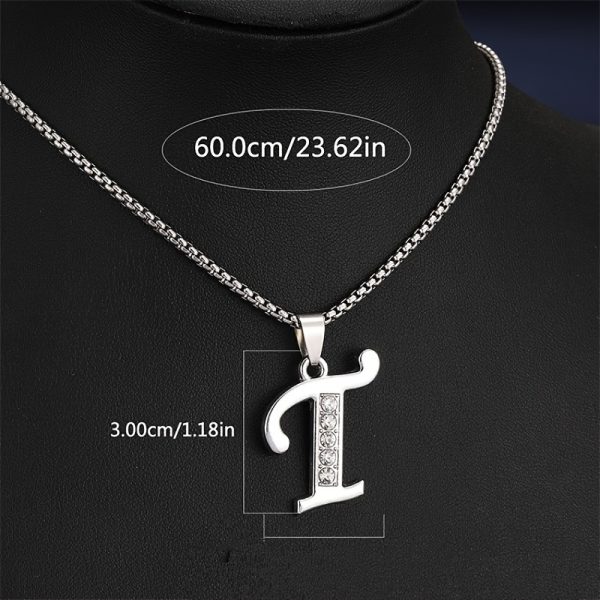 1pc Stylish Stainless Steel Initial Pendant Necklace - Personalize with 26 Letters - Perfect Holiday or Birthday Gift for Her - Image 23