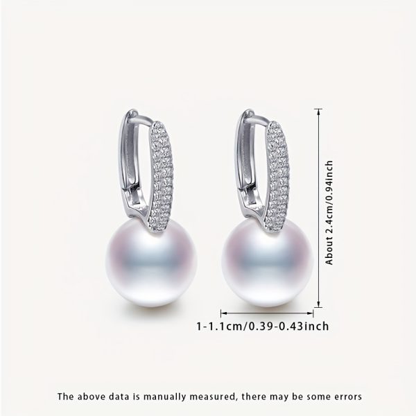 Elegant Freshwater Pearl Drop Earrings for Women - 10-11mm, S925 Sterling Silvery with Gift Box, Perfect for Daily Wear & Special Occasions - Image 4