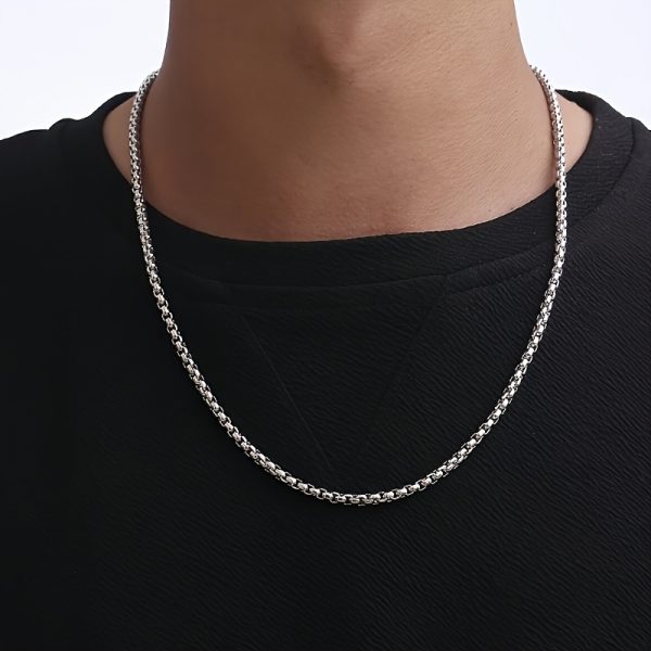 8pcsu002Fset Stainless Steel Fashion Necklace Set, Men's Casual Accessories, Father's Day Gift - Image 4