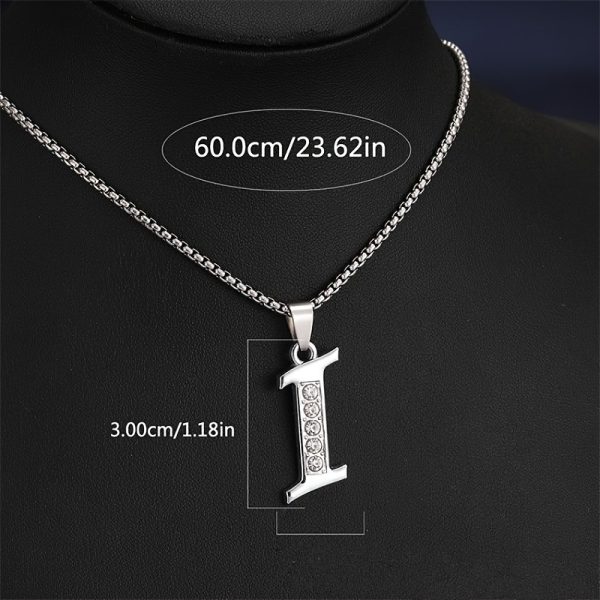 1pc Stylish Stainless Steel Initial Pendant Necklace - Personalize with 26 Letters - Perfect Holiday or Birthday Gift for Her - Image 12