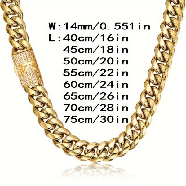 2pcs Stainless Steel Link Chain Bracelet And Necklace Set - Image 3