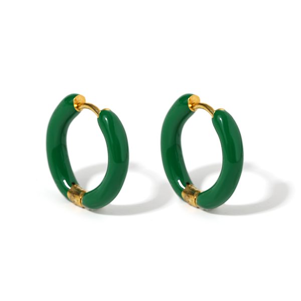 1Pair 18mm Stainless Steel Hoop Earring Stackable - Trendy Dopamine Color Jewelry For Unisex Women Men - Image 7