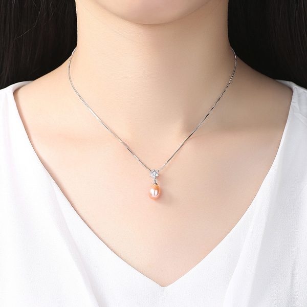 S925 Silver Natural Freshwater Pearl Necklace For Women Accessories Romantic Valentine's Day Gifts - Image 8