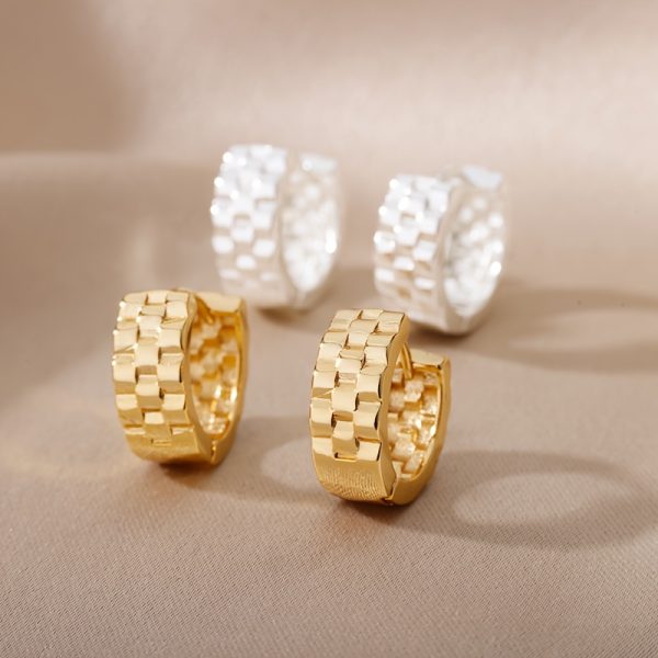 Vintage Leisure Style Stainless Steel Simple Glossy Hoop Earrings for Women Daily Casual Wear - Image 12