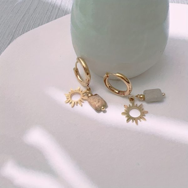 Unique Natural Stone Pendant - Drop & Dangle Earrings with Boho Elegant Design, Stainless Steel Jewelry, Trendy Gift for Women, Handcrafted Irregular Shape, Hypoallergenic, Nickel-Free, and Durable - Image 12