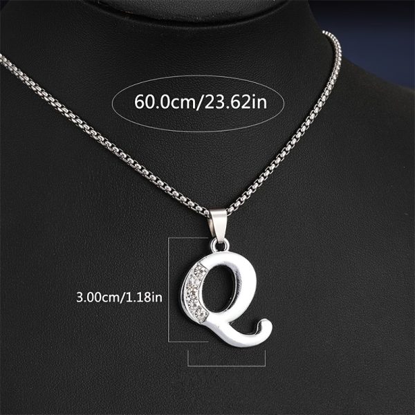 1pc Stylish Stainless Steel Initial Pendant Necklace - Personalize with 26 Letters - Perfect Holiday or Birthday Gift for Her - Image 20
