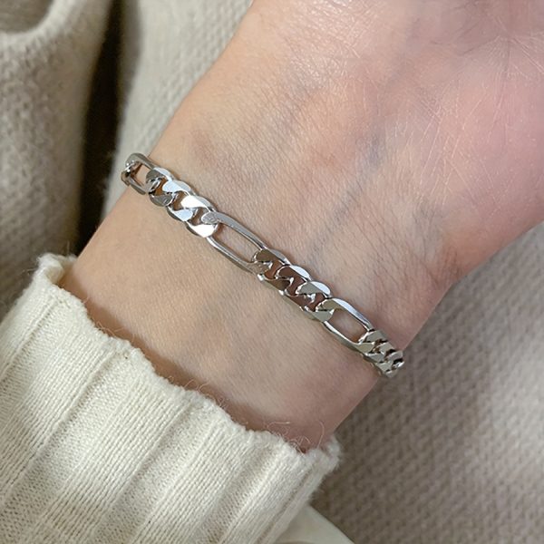 1pc Stainless Steel Chain Bracelet - Fashionably Cool Hip Hop Inspired Chain Link Design for Everyday Wear, Unisex for Men and Women, Perfect Gift for Fathers Day, Birthdays, or Any Special Occasion - Image 8