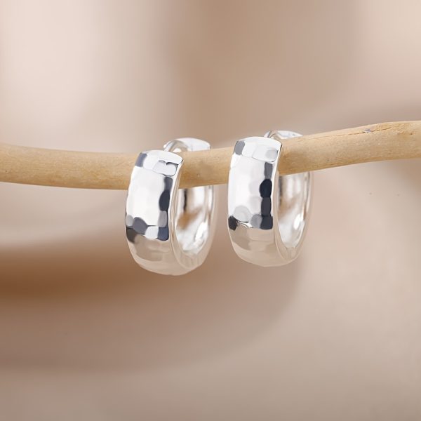 Vintage Leisure Style Stainless Steel Simple Glossy Hoop Earrings for Women Daily Casual Wear - Image 13
