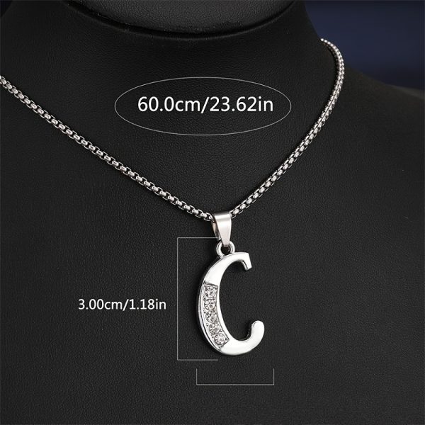 1pc Stylish Stainless Steel Initial Pendant Necklace - Personalize with 26 Letters - Perfect Holiday or Birthday Gift for Her - Image 6