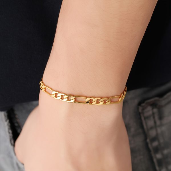 1pc Stainless Steel Chain Bracelet - Fashionably Cool Hip Hop Inspired Chain Link Design for Everyday Wear, Unisex for Men and Women, Perfect Gift for Fathers Day, Birthdays, or Any Special Occasion - Image 4