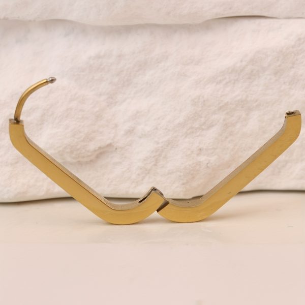 Hypoallergenic Ear Jewelry Stainless Steel Golden U Shape Hoop Earrings Elegant Simple Style All-match Ear Jewelry - Image 9