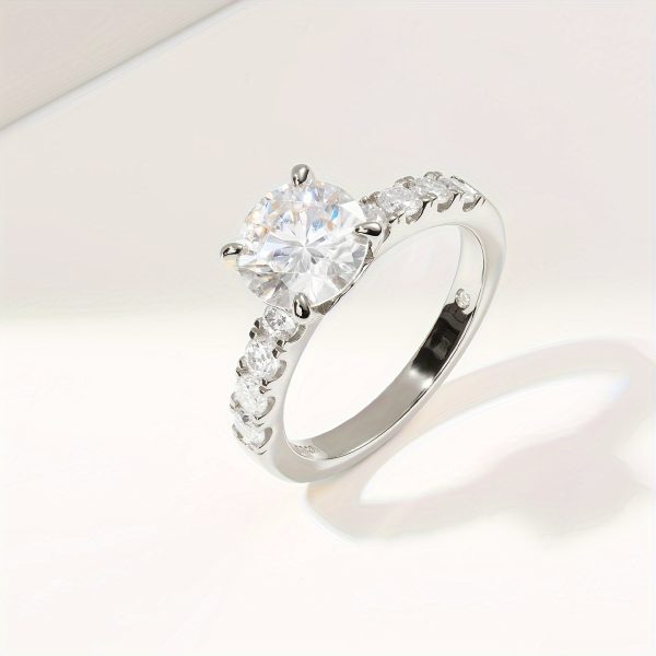1pcs 3.5ct Moissanite Sterling Silver 925 Engagement Rings Wedding Band Rings - Image 9