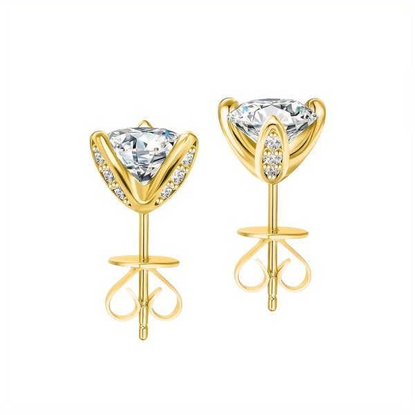 2x 1 Carat Moissanite, 925 Sterling Silver Earrings, Fashion Trend, Classic Style, Casual, Simple, Y2K Creative Design, Gift Box Included, Perfect for Birthday, Anniversary, Valentine's Day, Mother's Day, New Year, Daily Wear, Travel - Image 11