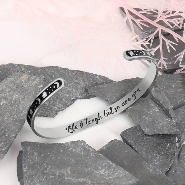Stainless Steel Inspirational Cuff Bracelet For Women Her Easter Day Gifts Birthday Graduation Christmas Gifts - Image 5