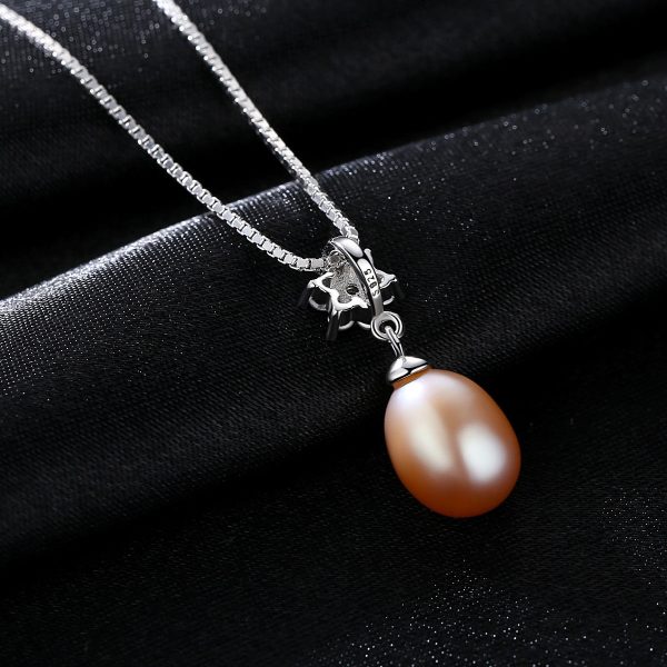 S925 Silver Natural Freshwater Pearl Necklace For Women Accessories Romantic Valentine's Day Gifts - Image 2