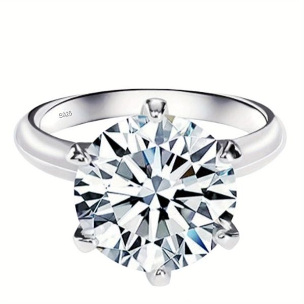 1u002F2u002F3u002F5ct Moissanite Sterling Silver 925 Engagement Ring for Female, Suitable for Banquet Party Official Occasions Anniversary Gift Wedding Ring - Image 10