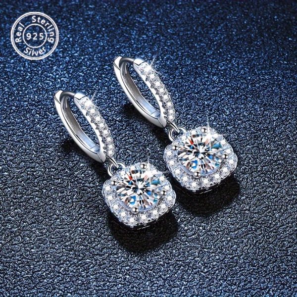 Elegant 0.5 Carat Moissanite Stud Earrings in 925 Sterling Silvery - Luxurious & Versatile for Parties, Vacations, and Everyday Chic - Perfect Gift for Valentine's Day, Christmas, Birthdays - Image 4