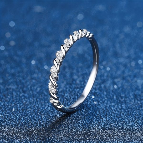 1pc Radiant Moissanite Mens Ring - 925 Sterling Silver with Lucky Charm - Trendy Daily Accessory for Him - Ideal Holiday Birthday Gift for Your Beloved - Timeless Elegance and Unmatched Shine - Image 3
