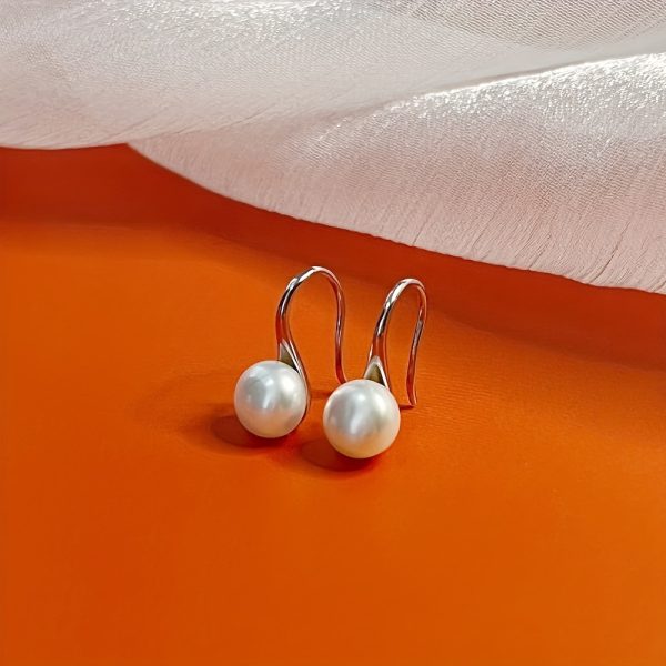 925 Silver Freshwater Pearl Drop Earrings Elegant Jewelry Formal Dress Banquet Female Ear Accessories - Image 5