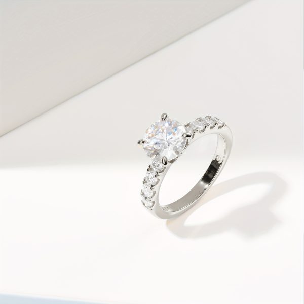 1pcs 3.5ct Moissanite Sterling Silver 925 Engagement Rings Wedding Band Rings - Image 5