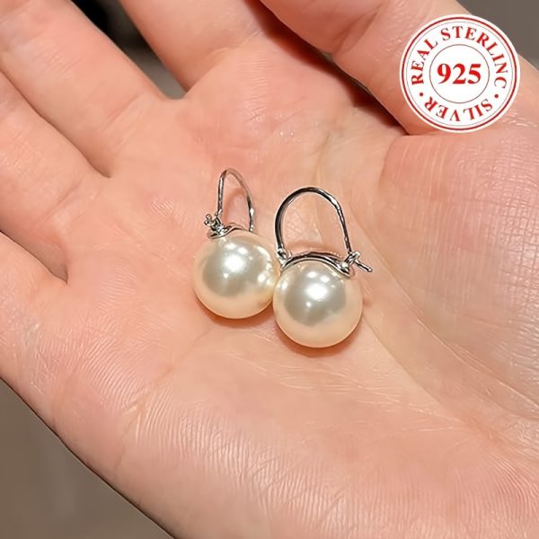 Luxurious Freshwater Pearl Dangle Earrings - Hypoallergenic Sterling 925 Silver, Simple Elegant Style, Perfect for Banquet and Daily Wear, Comfortable to Wear, Nickel-Free, Lead-Free, Long-Lasting Shine - Image 9