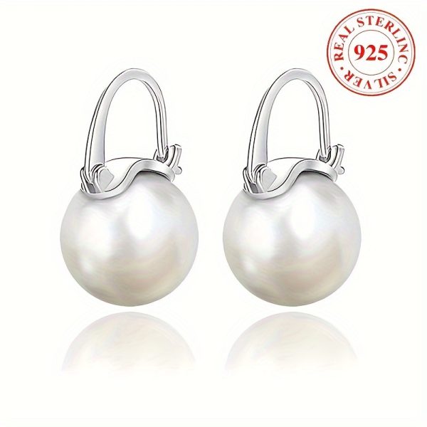 Luxurious Freshwater Pearl Dangle Earrings - Hypoallergenic Sterling 925 Silver, Simple Elegant Style, Perfect for Banquet and Daily Wear, Comfortable to Wear, Nickel-Free, Lead-Free, Long-Lasting Shine - Image 2