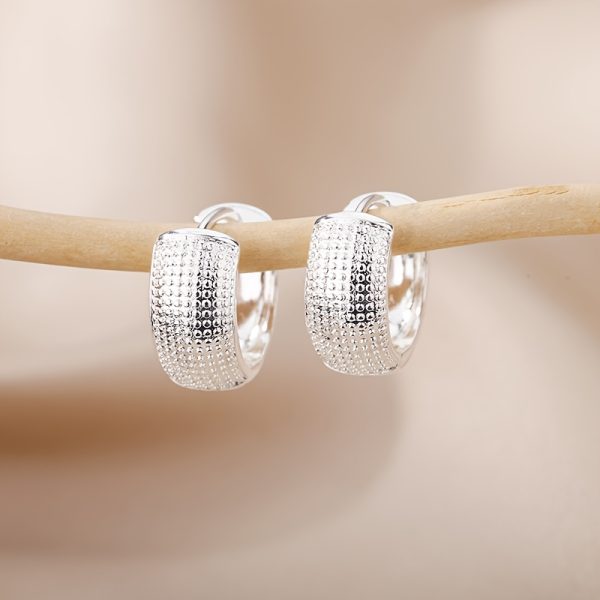 Vintage Leisure Style Stainless Steel Simple Glossy Hoop Earrings for Women Daily Casual Wear - Image 16
