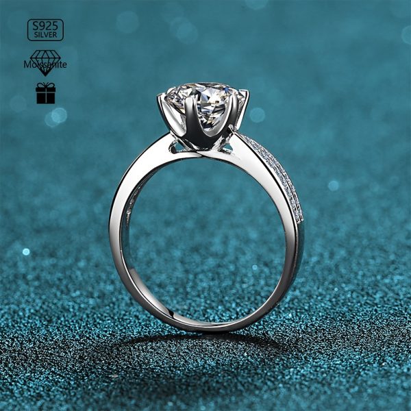 Women's Engagement Ring 3g 925 Silver 1-2Ct Moissanite  High End Dating Birthday Essential items - Image 5