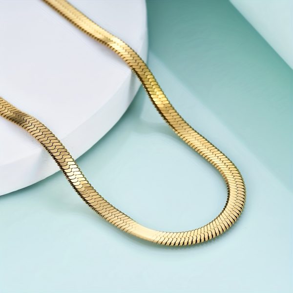 Fashion-Forward 5MM Stainless Steel Blade Cuban Chain Necklace - Bold & Stylish Clavicle Accessory for Couples - Image 3