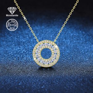 Elegant 925 Sterling Silvery Moissanite Necklace - Luxurious & Versatile, Perfect for Weddings, Gifts & Everyday Glamour