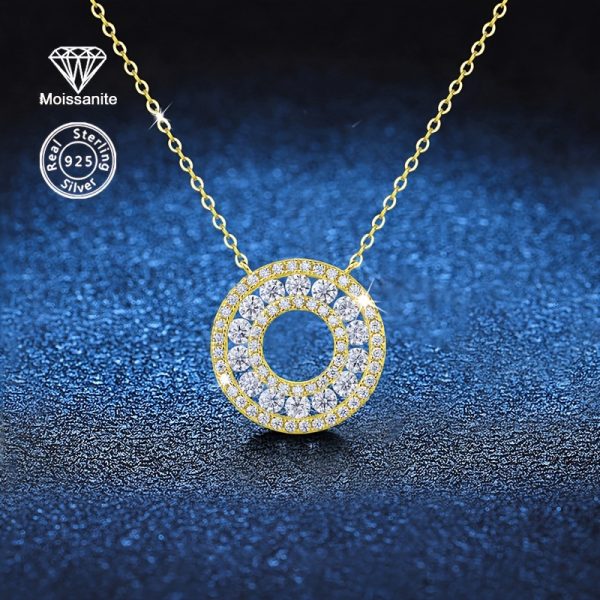 Elegant 925 Sterling Silvery Moissanite Necklace - Luxurious & Versatile, Perfect for Weddings, Gifts & Everyday Glamour