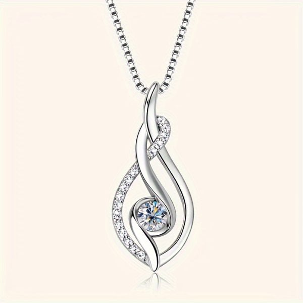 1 piece fine craftsmanship 18k gold plated 925 sterling silver main stone 0.25 carat high quality moissanite fine ladies fashion necklace engagement wedding confession anniversary send friends send loved ones family mother's day gift - Image 2