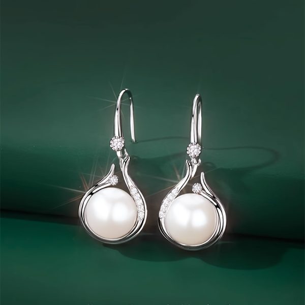 1pcu002F2pcs S925 Sterling Silver Freshwater Pearl Necklace and Earrings, Proposal Engagement Wedding Anniversary Gift - Image 7