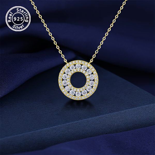 Elegant 925 Sterling Silvery Moissanite Necklace - Luxurious & Versatile, Perfect for Weddings, Gifts & Everyday Glamour - Image 3