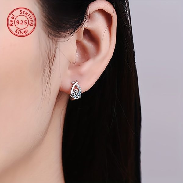 Elegant 0.5 Carat Moissanite Stud Earrings in 925 Sterling Silvery - Perfect for Daily Wear, Parties & Gifts | BLOVEMEE - Image 5