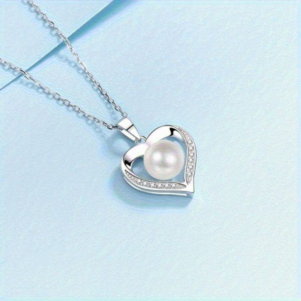3.6GFreshwater Pearl1pc Freshwater Pearl Original Pendant, Cute Gift, Heart Wedding Necklace for Women, Exquisite Banquet Party Holiday Birthday Wedding Anniversary Gift Souvenir Gift, Unique Accessories - Image 2