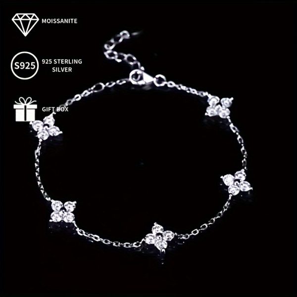 S925 Sterling Silver Moissanite Hexagonal Star Bracelet: Perfect for Mother's Day, Valentine's Day, Travel, Vacation, Birthday Parties, and Family Banquets - Image 3