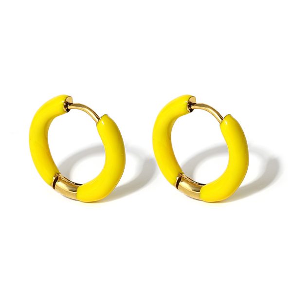 1Pair 18mm Stainless Steel Hoop Earring Stackable - Trendy Dopamine Color Jewelry For Unisex Women Men - Image 20