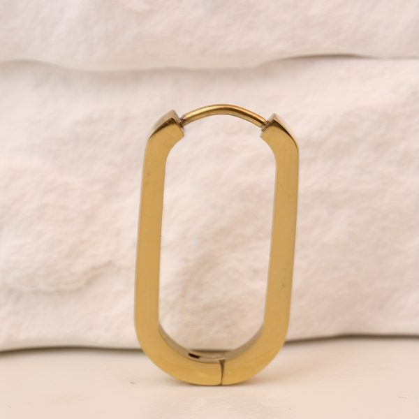 Hypoallergenic Ear Jewelry Stainless Steel Golden U Shape Hoop Earrings Elegant Simple Style All-match Ear Jewelry - Image 8
