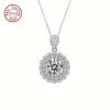 BLOVEMEE Elegant 925 Sterling Silver 5 Carat Moissanite Snowflake Pendant Necklace, Luxury Fine Jewelry for Women, Ideal for Wedding, Banquet, Anniversary, Valentine's, Christmas Gift - Image 5