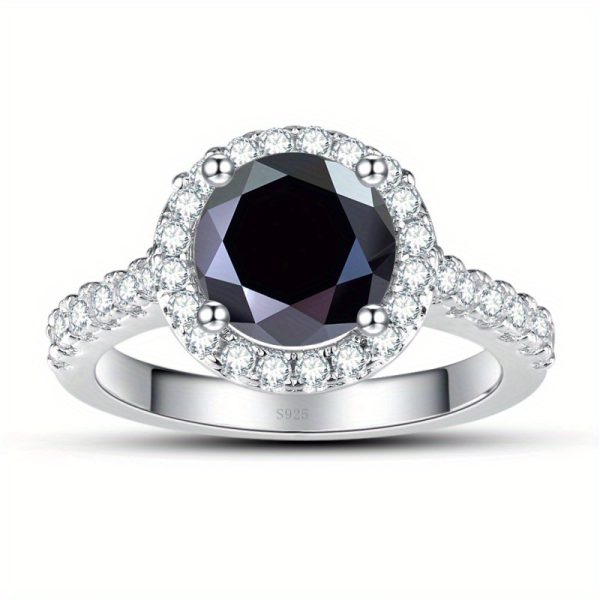 1ct Moissanite Solitaire Ring - Exquisite 925 Sterling Silver Classic Design, Perfect for Engagement, Wedding, Noble Christmas, Birthday Gift for Her, Ideal Symbol of Eternal Love - Image 12