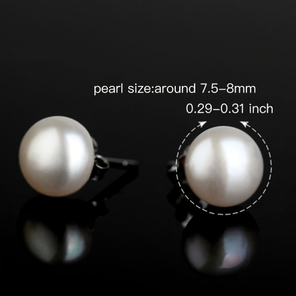 Luxurious Freshwater Pearl Earrings - 925 Sterling Silver, Simple yet Elegant Design, Hypoallergenic, Nickel-Free, Perfect for Daily Wear, Formal Occasions, and as a Timeless Gift for Women - Image 6