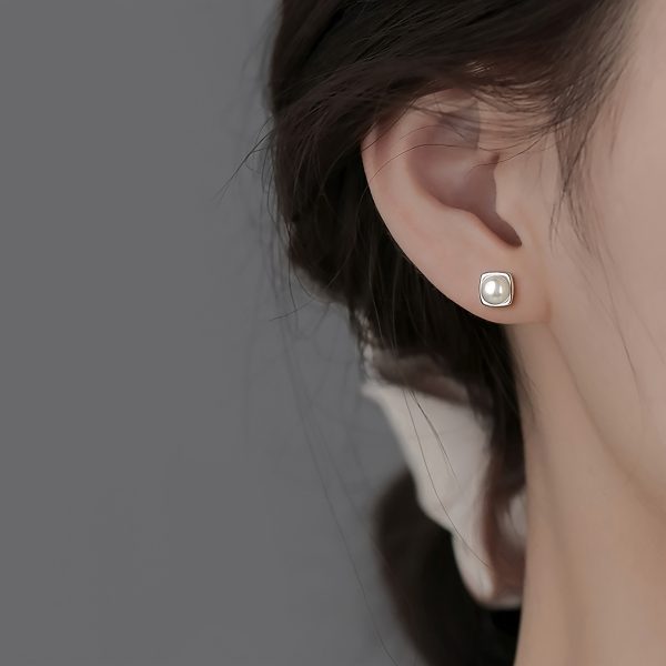 1gu002F0.04oz S925 Sterling Silver Freshwater Pearl Luxury Stud Earrings - Classic Exquisite Ear Jewelry Accessories for Women - Hypoallergenic, Nickel-Free, Durable, and Timeless Designs - Image 3