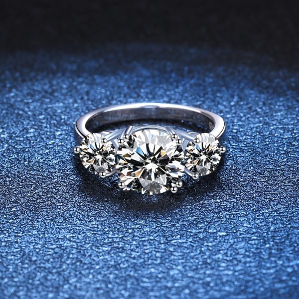 Sparkling Moissanite Engagement Ring - S925 Sterling Silver with Timeless Romance - Ideal Valentines Day Couples Gift in Luxury Box - Image 5