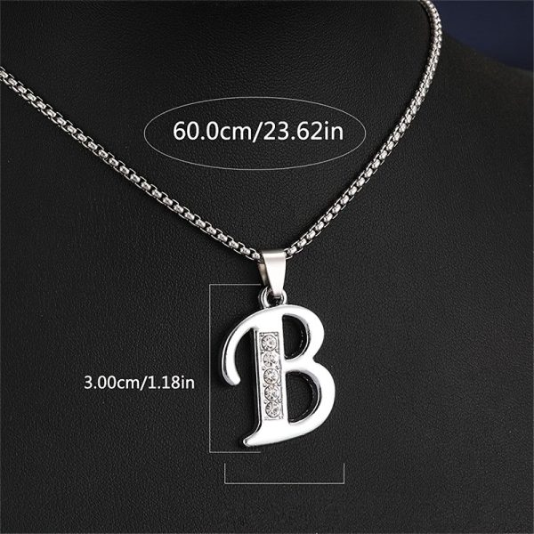 1pc Stylish Stainless Steel Initial Pendant Necklace - Personalize with 26 Letters - Perfect Holiday or Birthday Gift for Her - Image 5