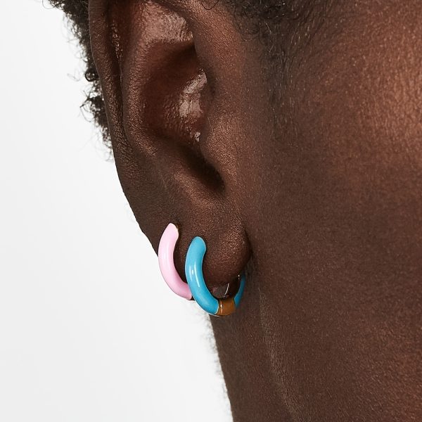 1Pair 18mm Stainless Steel Hoop Earring Stackable - Trendy Dopamine Color Jewelry For Unisex Women Men - Image 6